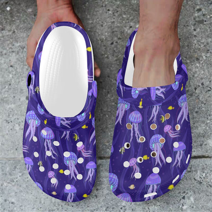Jellyfish Style Print Unisex Clogs Shoes