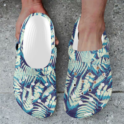 Fern Leave Summer Print Pattern Unisex Clogs Shoes