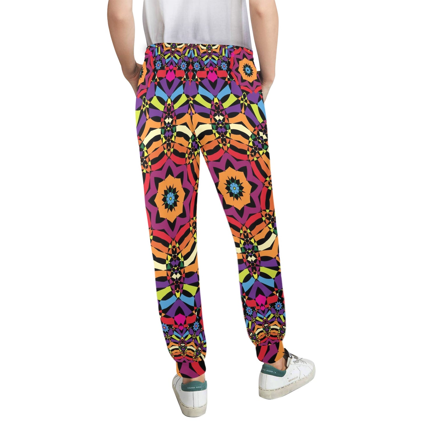 Kaleidoscope Pattern Print Design 01 Women's Casual Track Pants