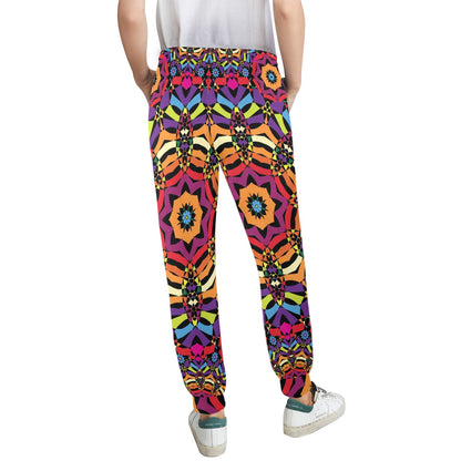 Kaleidoscope Pattern Print Design 01 Women's Casual Track Pants