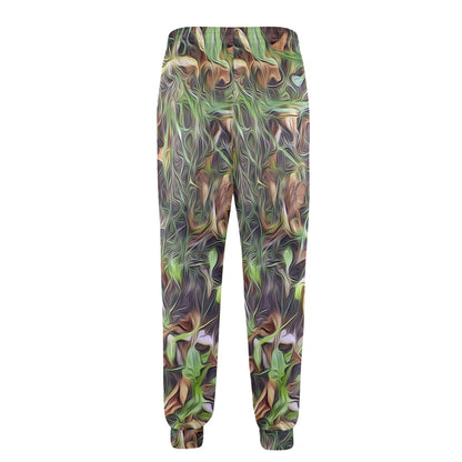 Camouflage Realistic Tree Print Men's Casual Track Pants