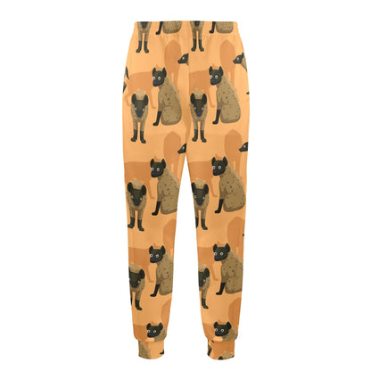 Hyena Pattern Print Design 01 Men's Casual Track Pants