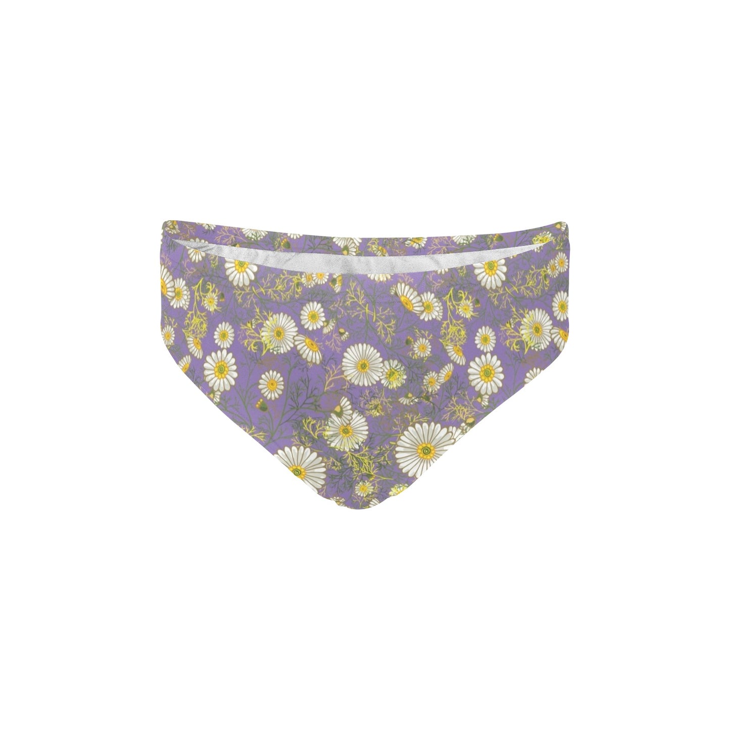Daisy Pattern Print Design DS011 Men's Swimming Briefs