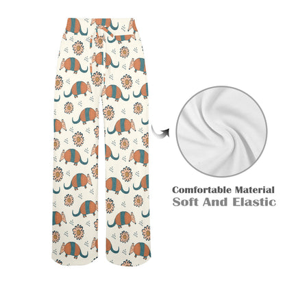 Armadillo Pattern Print Design 02 Women's Wide Leg Lounge Pants