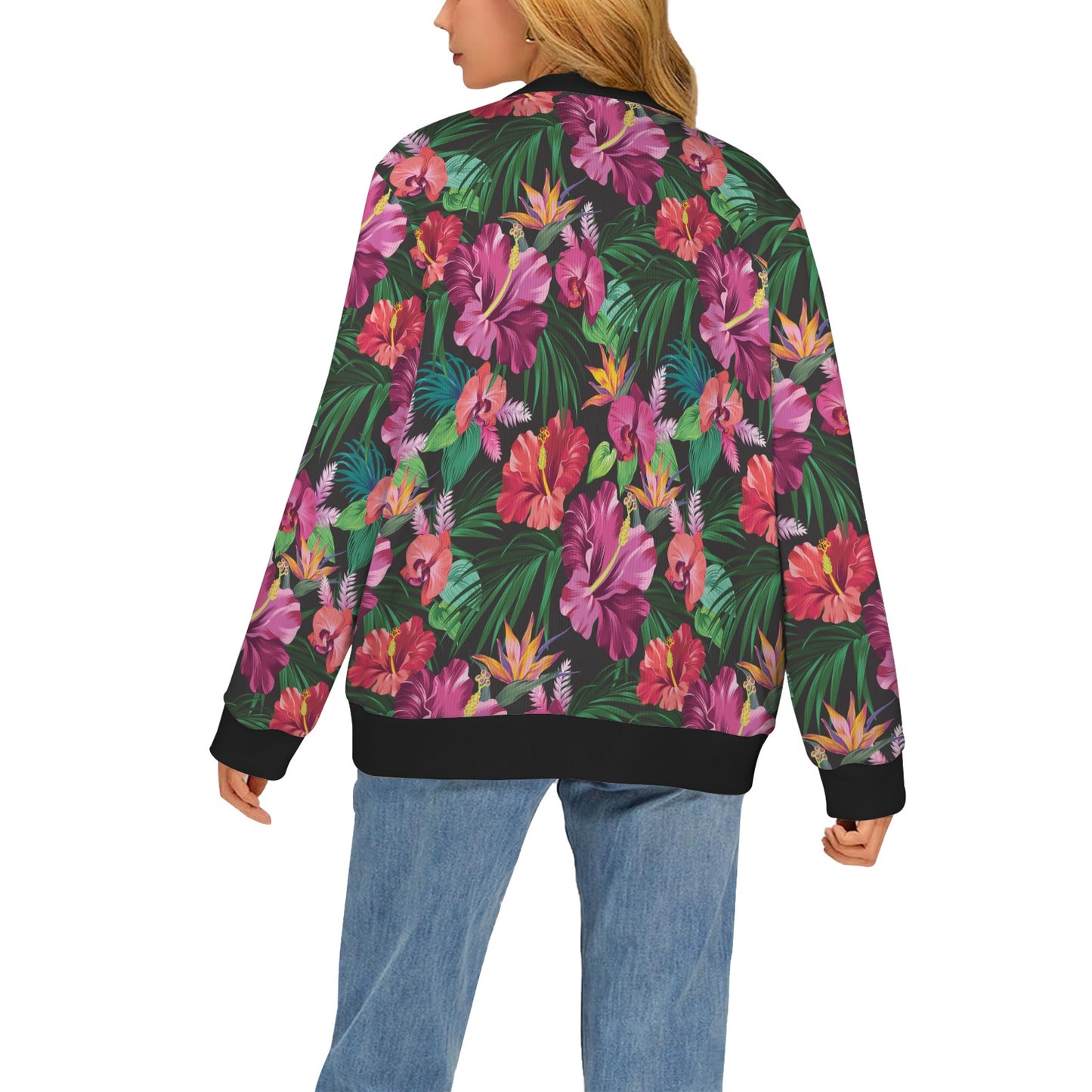 Hibiscus Hawaiian Design Print Pattern Women's Cardigan