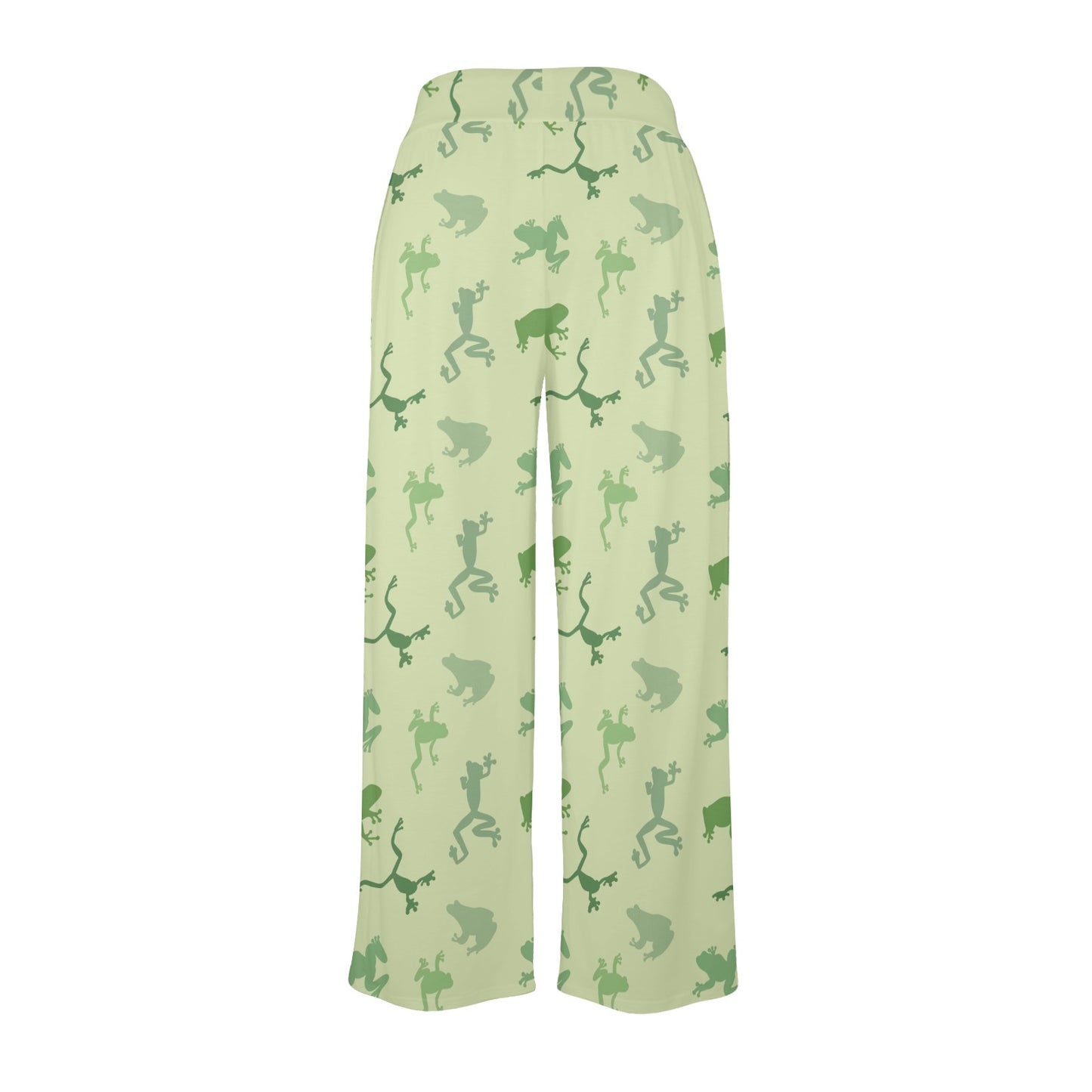 frog Design Print Pattern JJ0231 Women's Wide Leg Lounge Pants