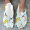 Bird Sweet Themed Print Pattern Unisex Clogs Shoes