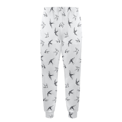 Swallow Bird Pattern Print Design 04 Men's Casual Track Pants