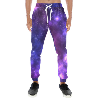 Celestial Purple Blue Galaxy Men's Sweatpants