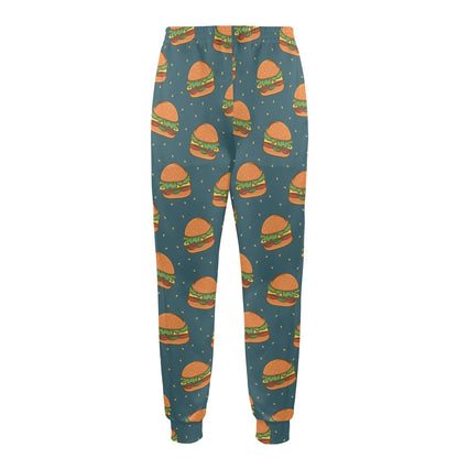 hamburger Design Print Pattern JJ0315 Men's Casual Track Pants