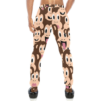 Emoji Monkey Print Pattern Men's Sweatpants