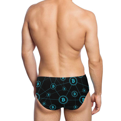 Cryptocurrency Pattern Print Design 01 Men's Swimming Briefs