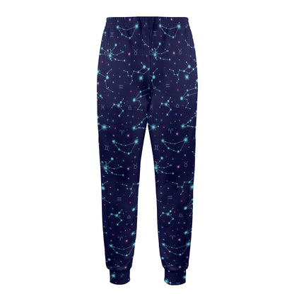 Constellation Pattern Print Design 01 Men's Casual Track Pants