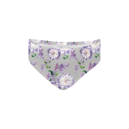 Lilac Pattern Print Design LI07 Men's Swimming Briefs