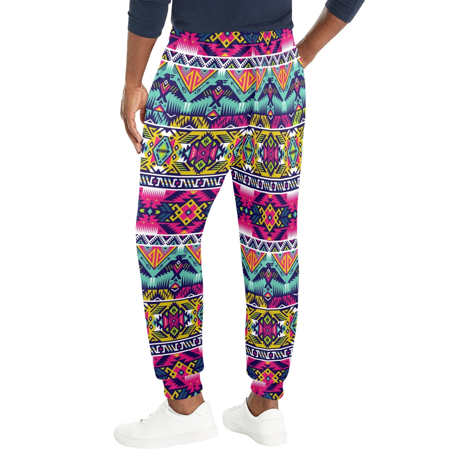 Indian Navajo Color Themed Design Print Men's Casual Track Pants