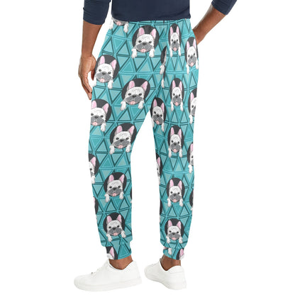 French Bulldogs Design Print Pattern JJ0225 Men's Casual Track Pants