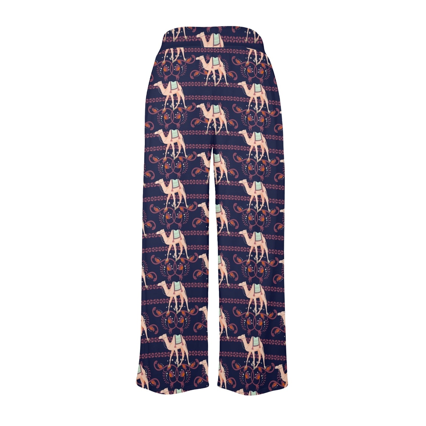 Camel Design Print Pattern JJ025 Women's Wide Leg Lounge Pants