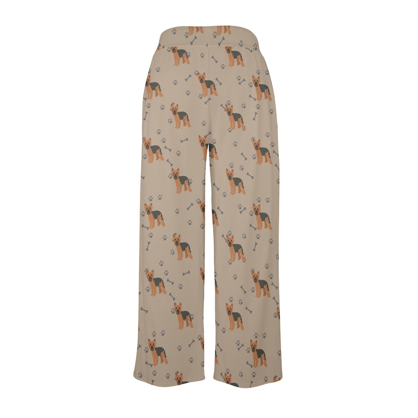 Yorkshire Terriers Print Design LKS305 Women's Wide Leg Lounge Pants