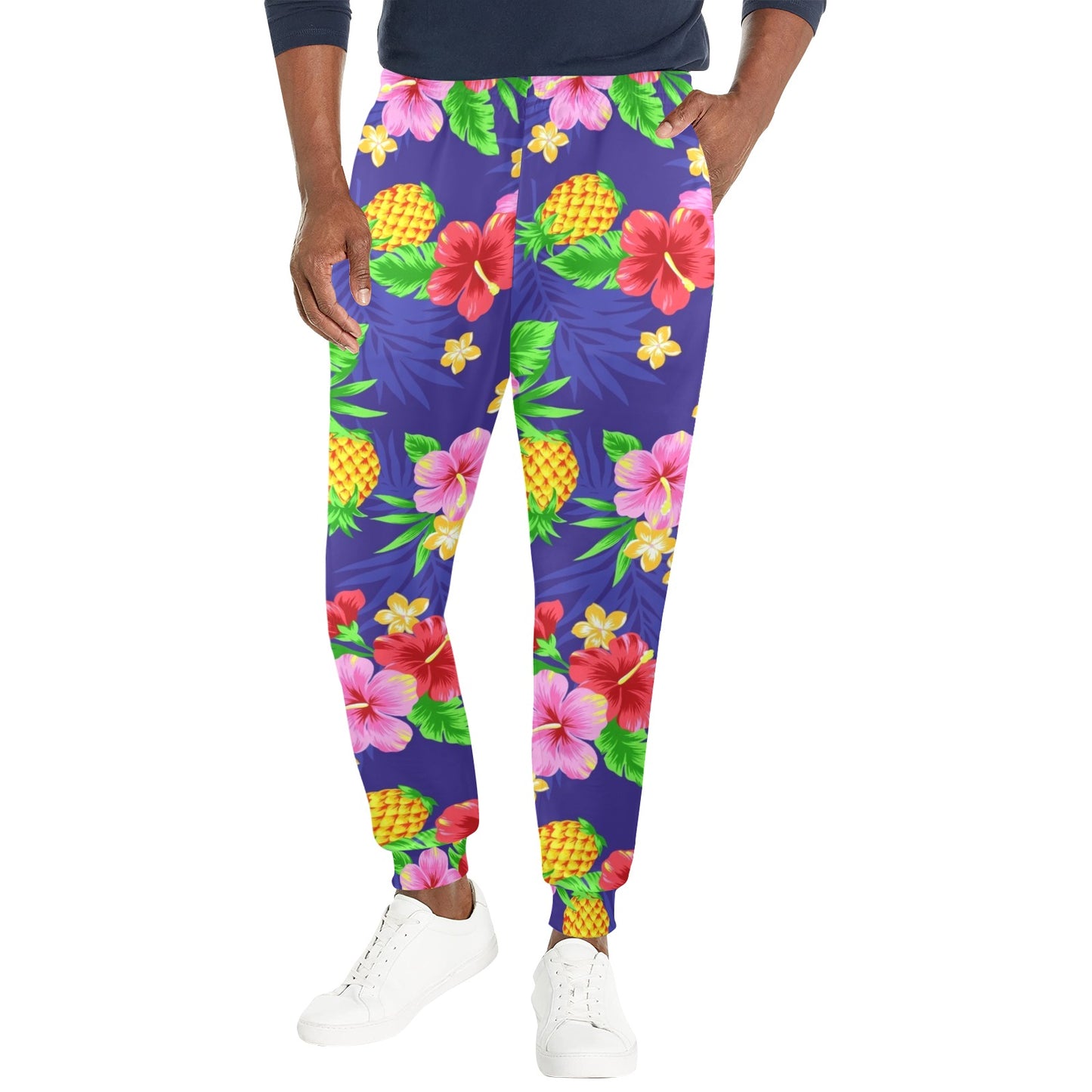 Hawaiian Themed Pattern Print Design H05 Men's Casual Track Pants
