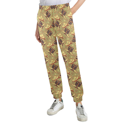 Western Cowboy Themed Women's Casual Track Pants