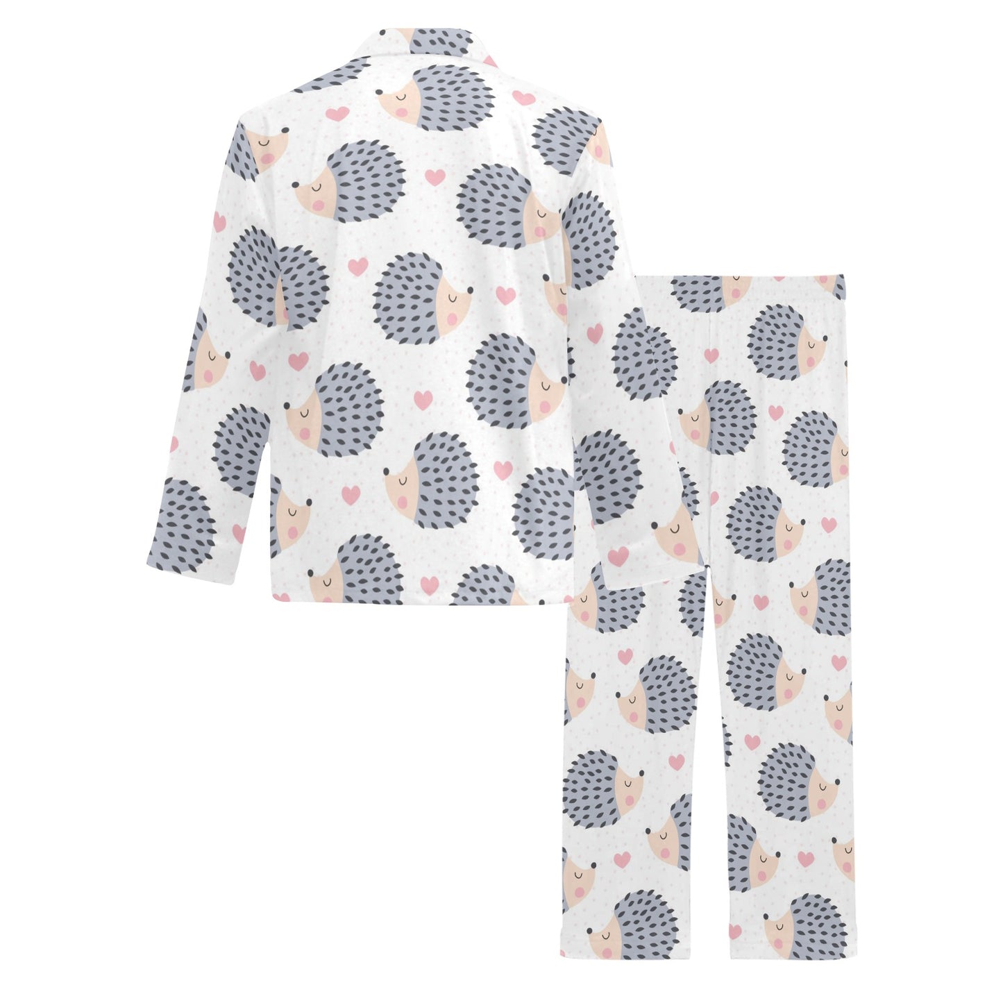 Hedgehog Baby Pattern Print Design 03 Men's Long Pajama Set