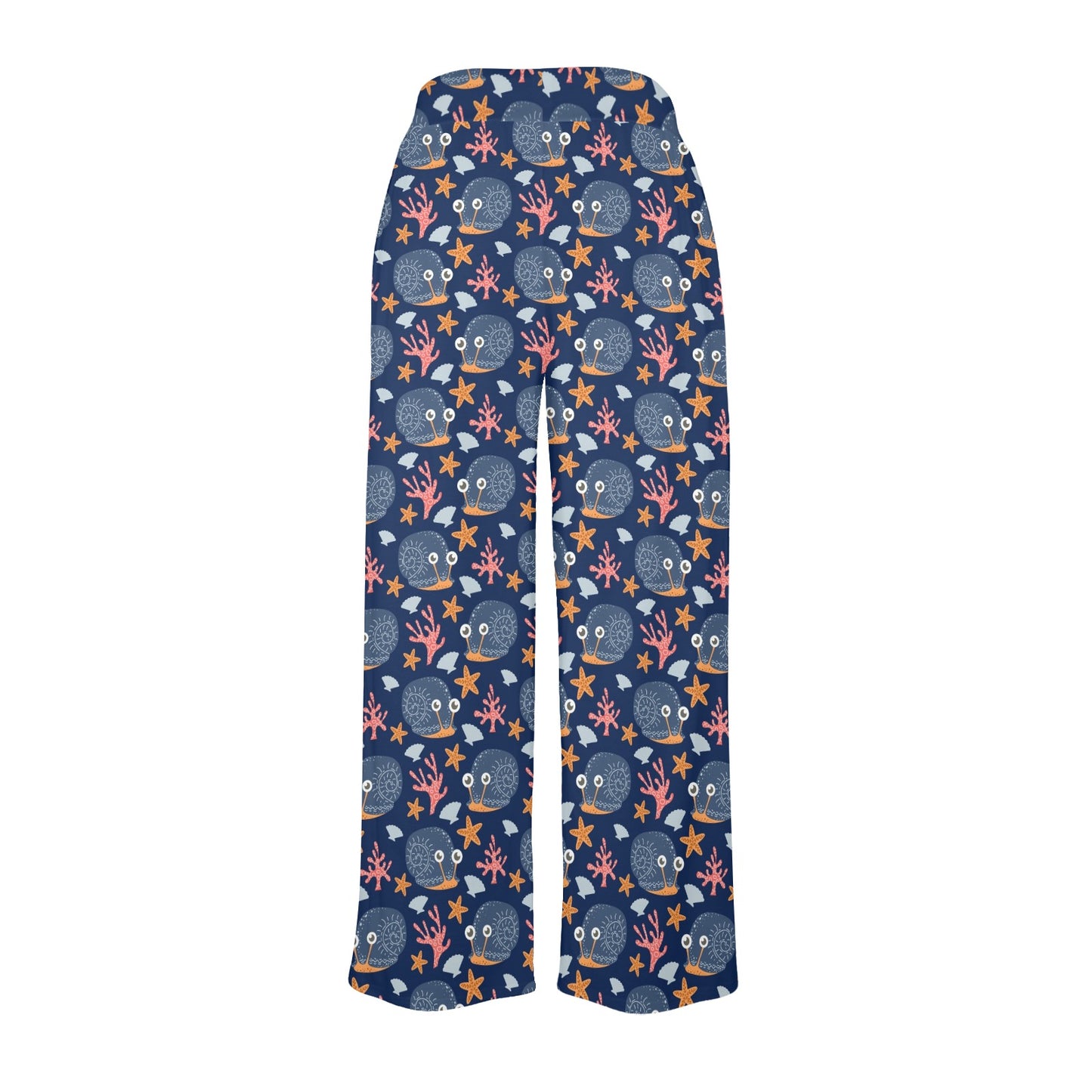 Snail Print Design LKS402 Women's Wide Leg Lounge Pants