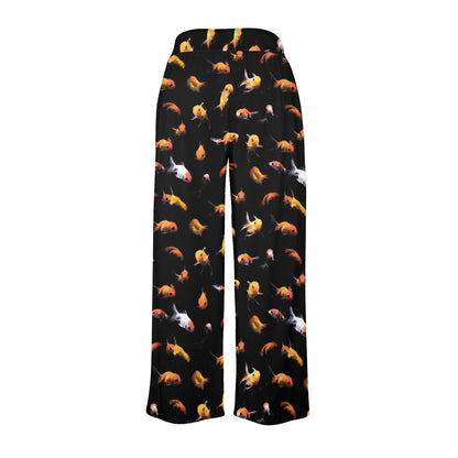 Goldfish Print Design LKS402 Women's Wide Leg Lounge Pants