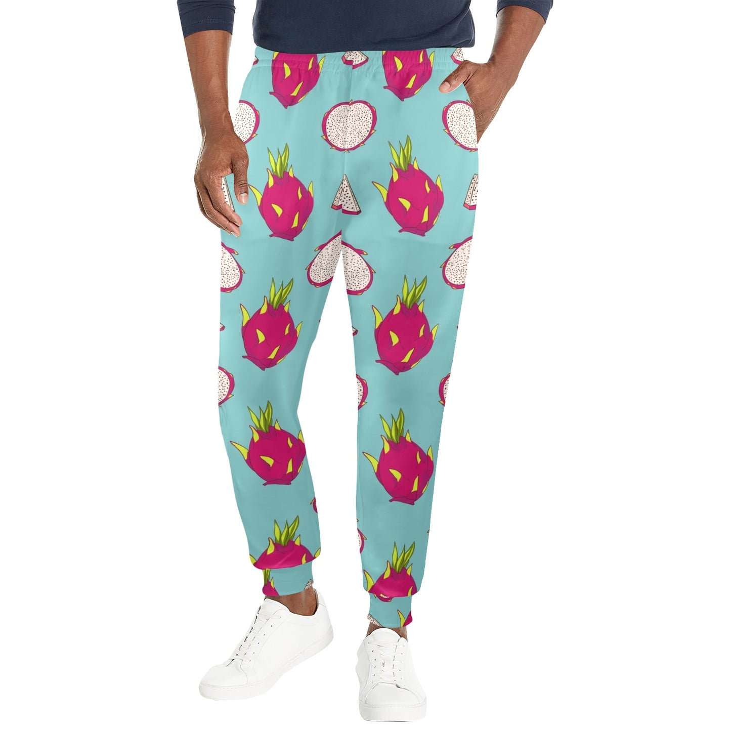 Dragonfruit Pattern Print Design DF01 Men's Casual Track Pants