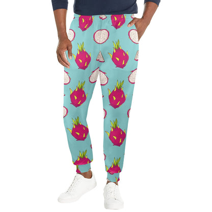 Dragonfruit Pattern Print Design DF01 Men's Casual Track Pants