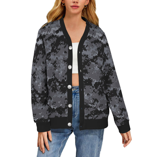 ACU Digital Black Camouflage Women's Cardigan