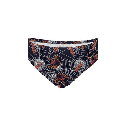 Tarantula Spiderwebs Pattern Print Design 01 Men's Swimming Briefs