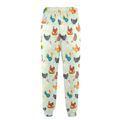 Chicken Pattern Print Design 07 Men's Casual Track Pants