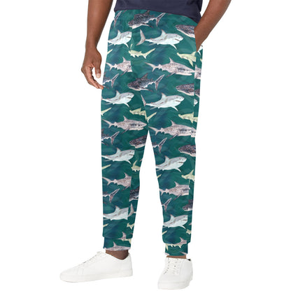 Shark Style Print Men's Casual Track Pants