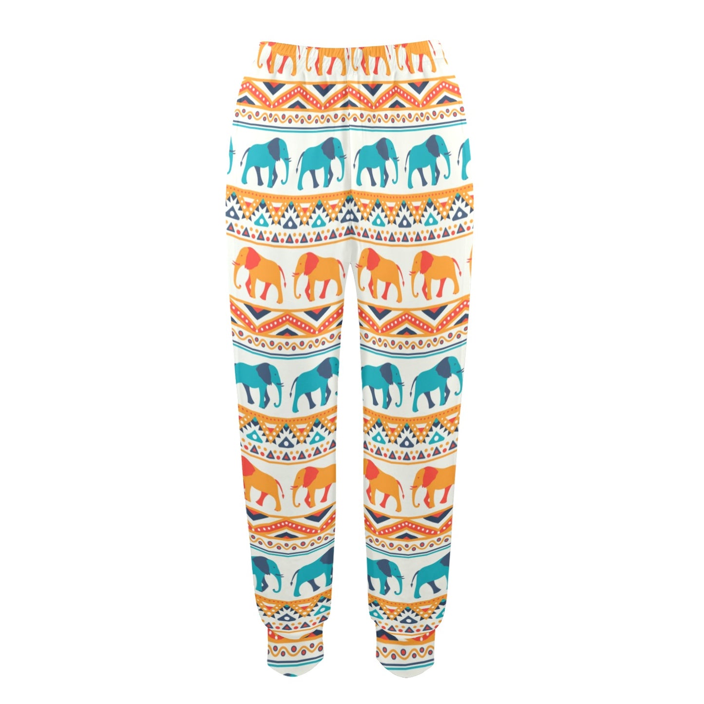 Elephant Aztec Ethnic Print Pattern Women's Casual Track Pants