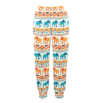 Elephant Aztec Ethnic Print Pattern Women's Casual Track Pants