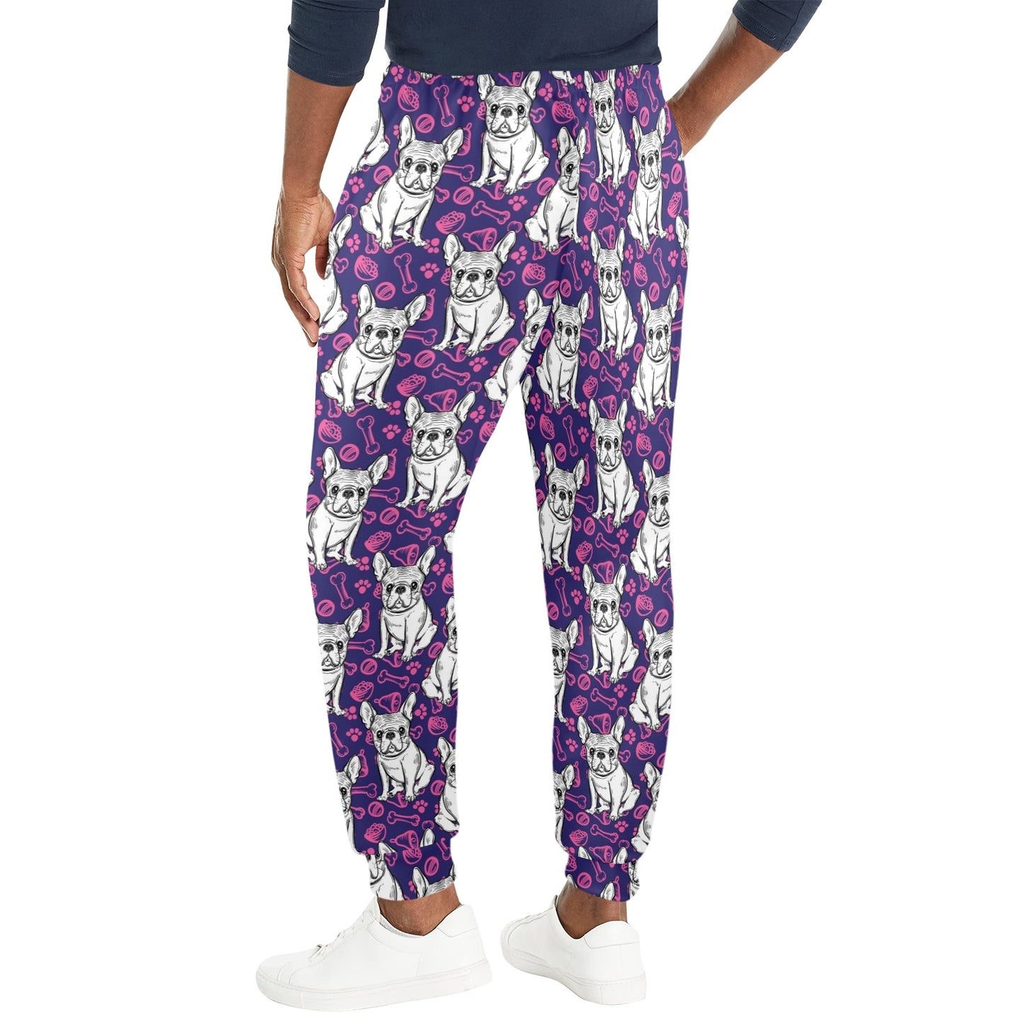 French Bulldogs Design Print Pattern JJ0226 Men's Casual Track Pants