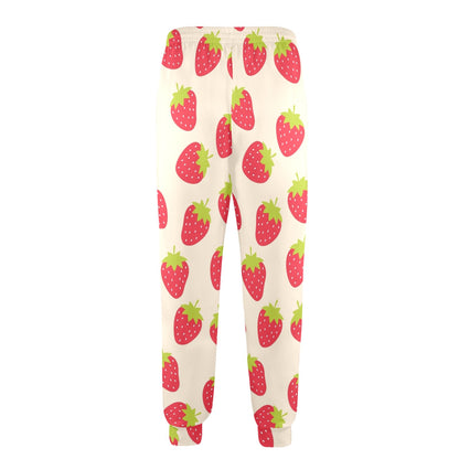 Strawberry Pattern Print Design SB02 Men's Casual Track Pants