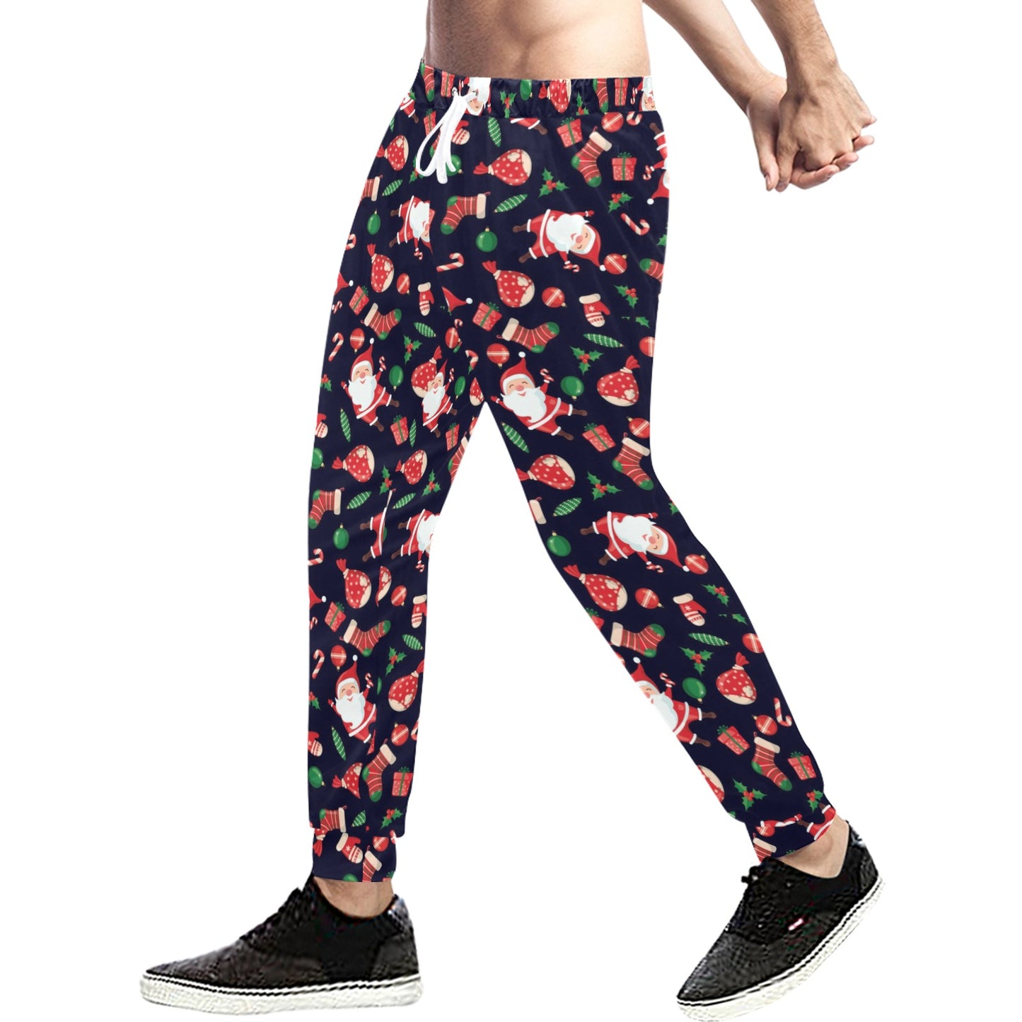 Santa Christmas Themed Print Design LKS304 Men's Sweatpants
