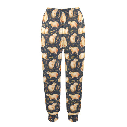 Capybara Pattern Print Design 02 Women's Casual Track Pants