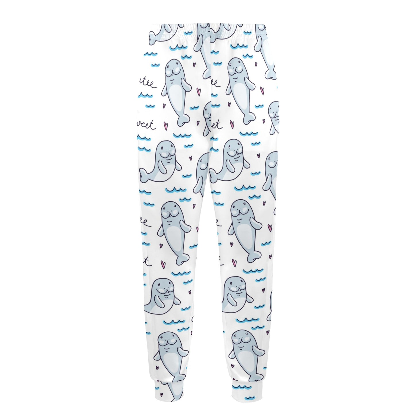 Manatee Baby Pattern Print Design 03 Men's Casual Track Pants