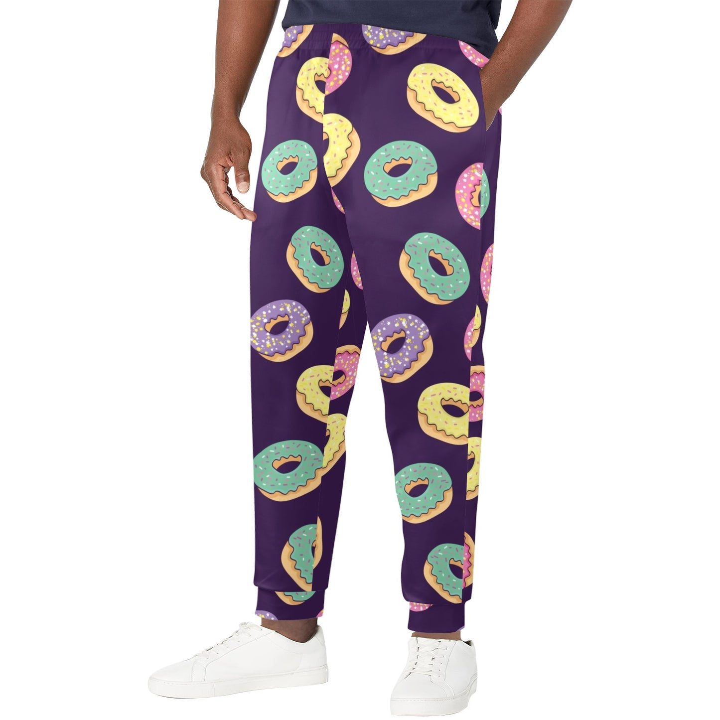 Donut Pattern Print Design DN08 Men's Casual Track Pants