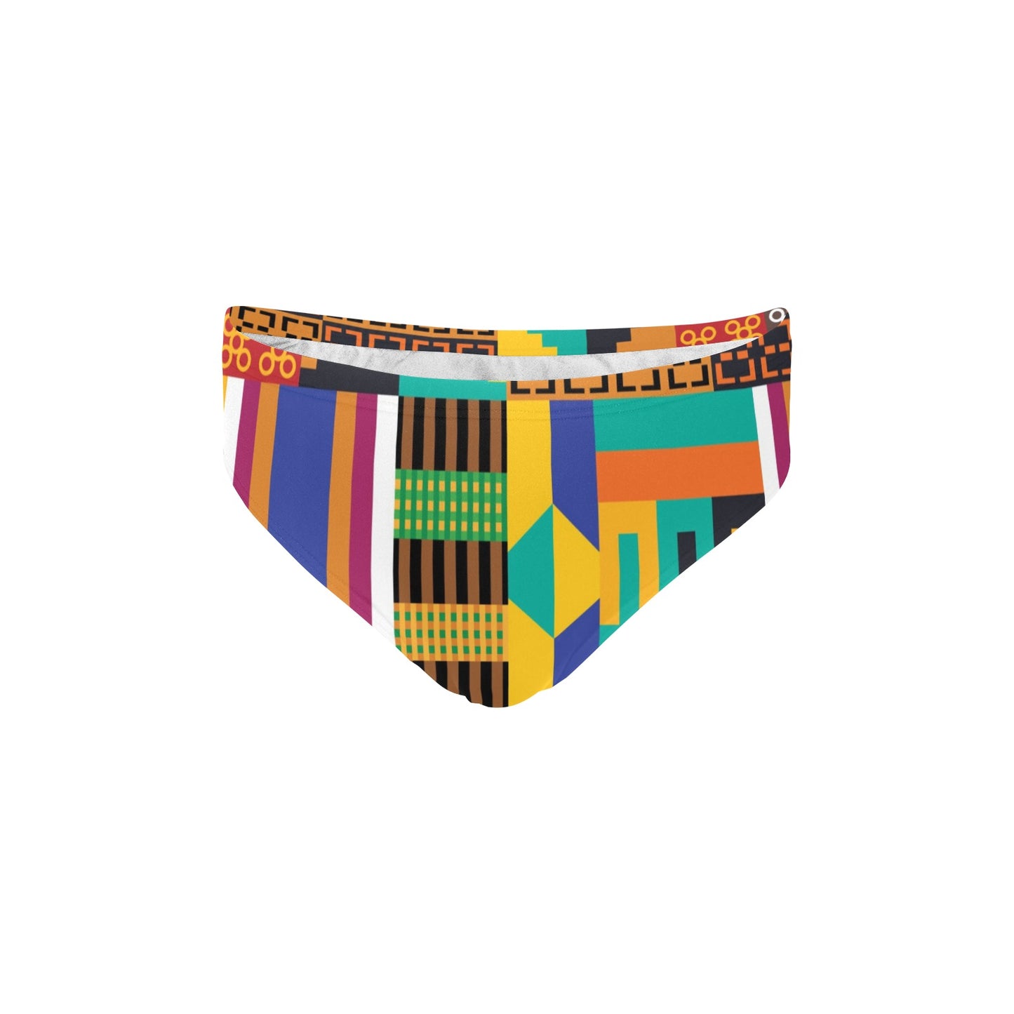 Kente Pattern Print Design 03 Men's Swimming Briefs