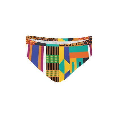 Kente Pattern Print Design 03 Men's Swimming Briefs