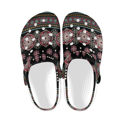 Ethnic Dot Style Print Pattern Unisex Clogs Shoes