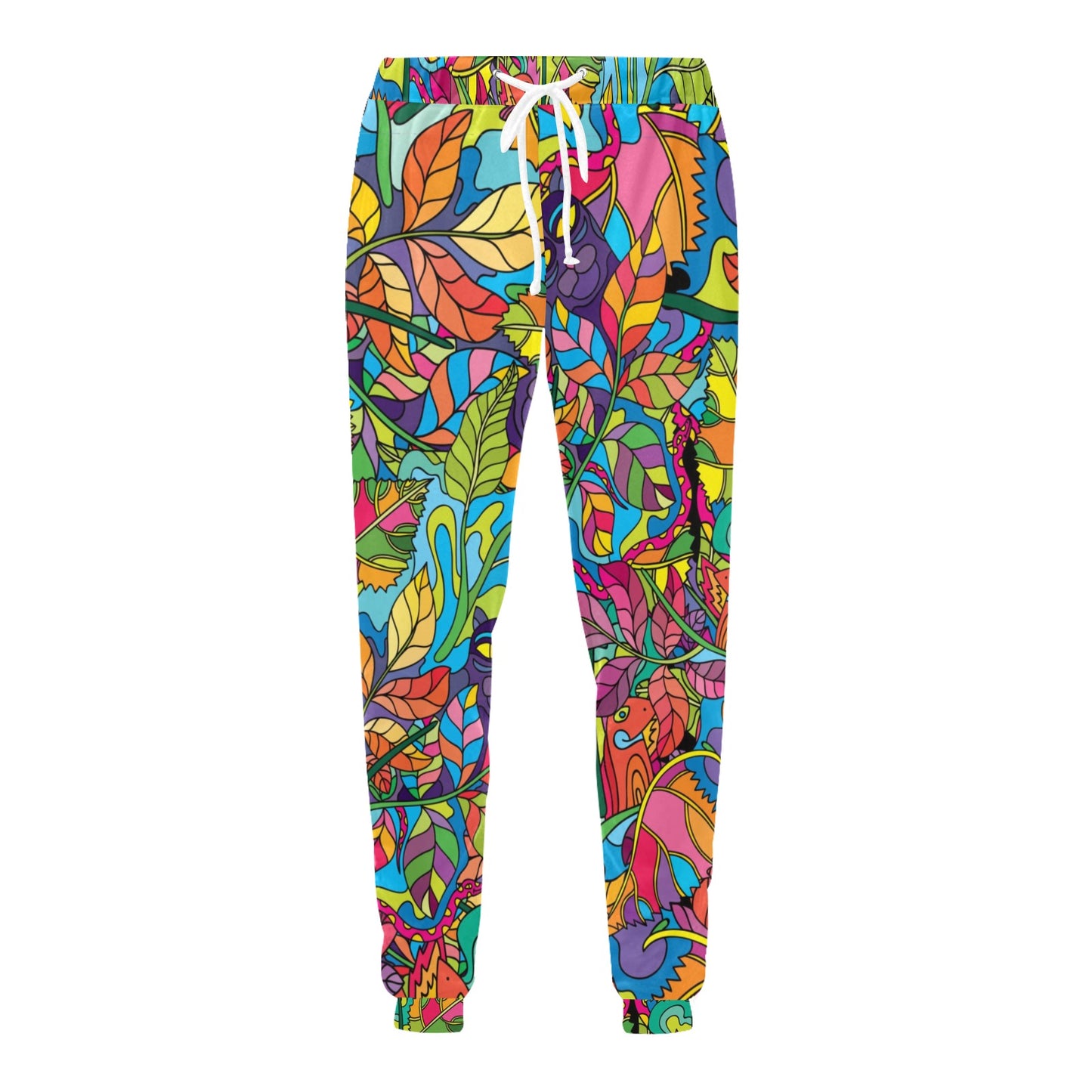 Psychedelic Trippy Flower Print Men's Sweatpants