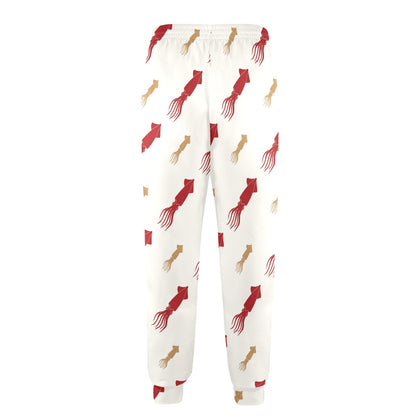 Giant Squid Pattern Print Design 01 Men's Casual Track Pants