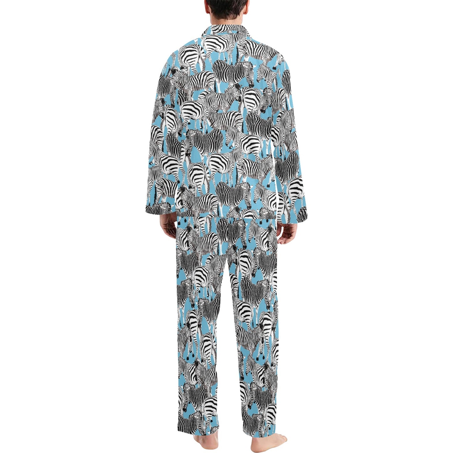 Zebra Print Design LKS305 Men's Long Pajama Set