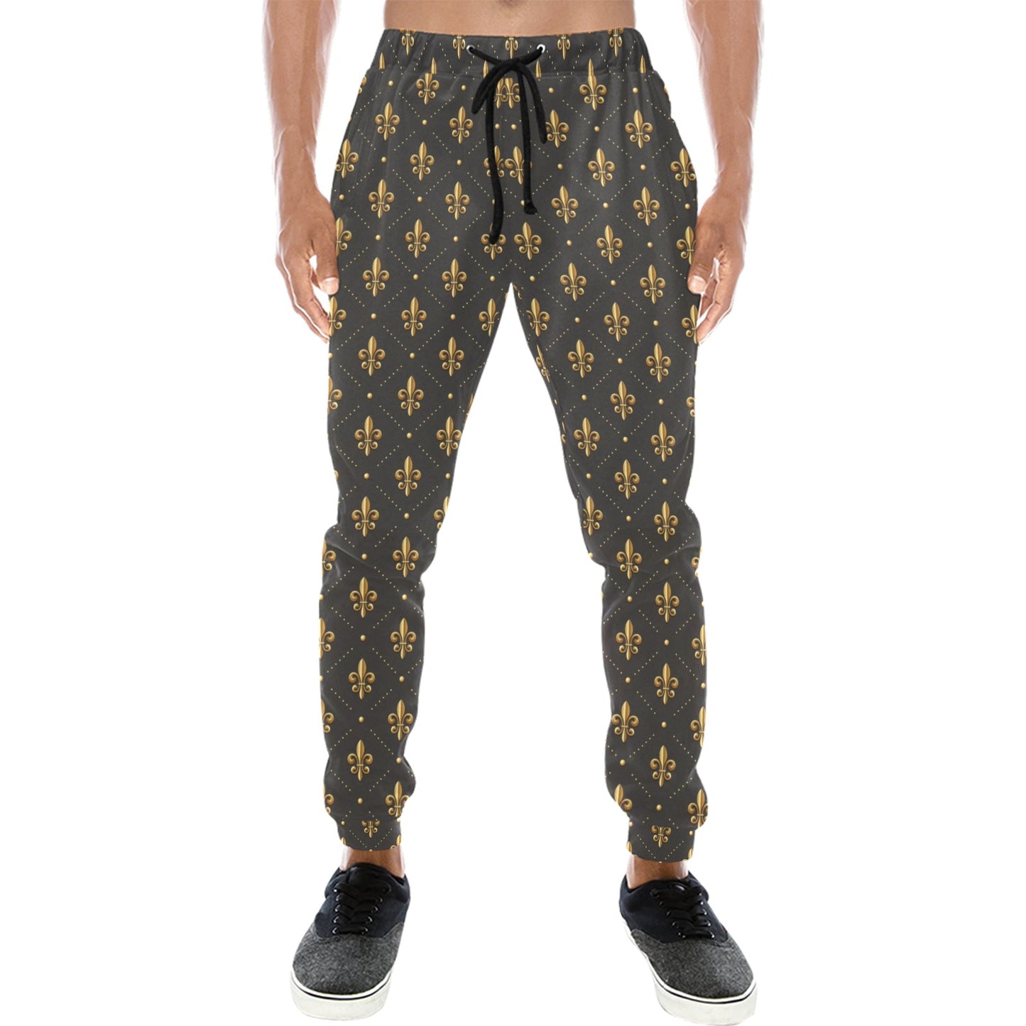 Fleur De Lis Print Design LKS402 Men's Sweatpants