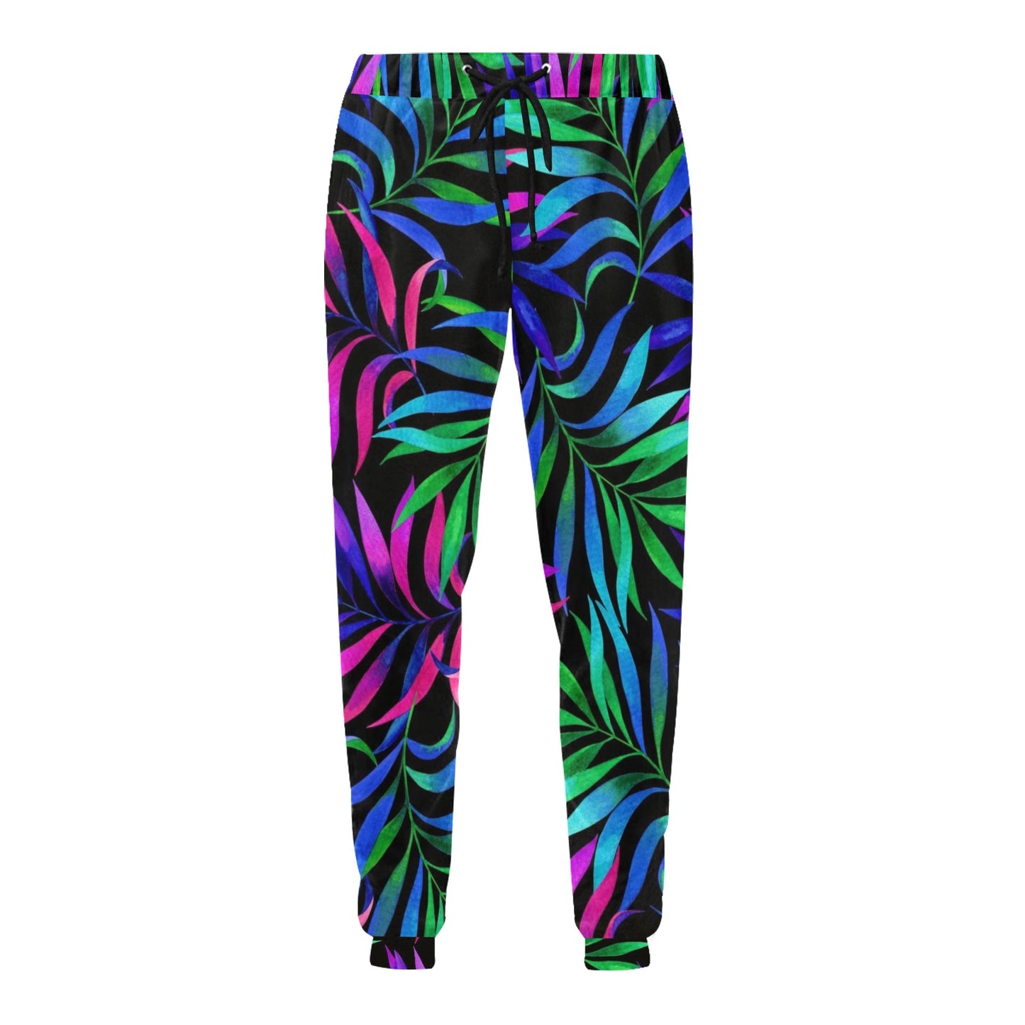 Tropical Flower Pattern Print Design TF010 Men's Sweatpants