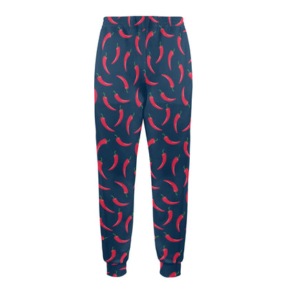 Chilli Pepper Pattern Print Design 03 Men's Casual Track Pants